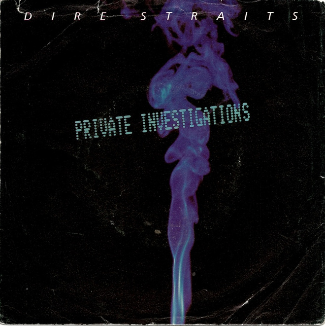 DIRE STRAITS: Private Investigations / Badges, Po  7" kannet