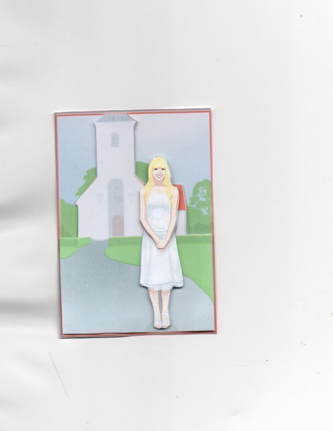3D KORTTIKUVA  "TYTTÖ & RIPPIKIRKKO" / (13)