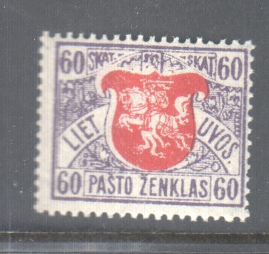 Liettua 1919 60 sk vesileima 2 **