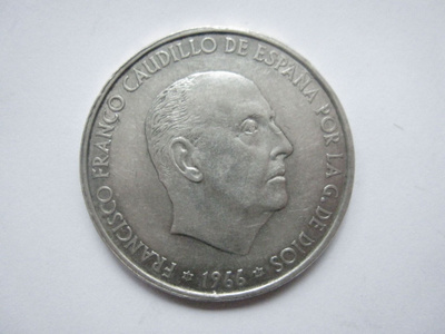Espanja 100 Pesetas 1966 Francisco Franco hopeaa