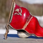 CCCR-Emalinen merkki. Halkaisija - 37 mm. Emaleissa vika. - pikkukuva 1