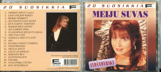 MEIJU SUVAS . CD-LEVY . 20 SUOSIKKIA - SYDÄNMYRSKY