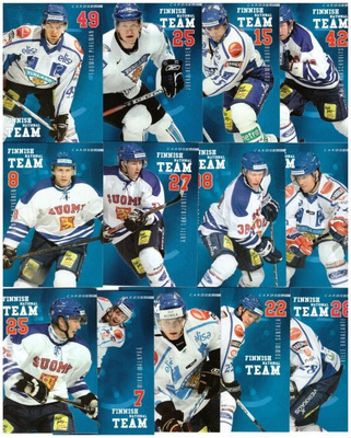 13 x TEAM FINLAND Cardset 2009-10 mm. PIHLMAN, HENTUNEN....