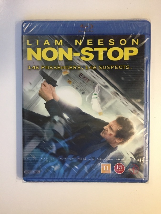 Non-Stop (Blu-ray) Liam Neeson ja Julianne Moore (2014) UUSI