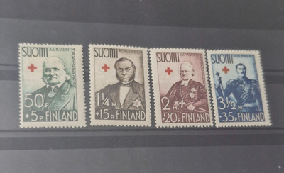 1938 PUNAINEN RISTI SARJA LIIMAKKEELLA *, LAPE 204-207