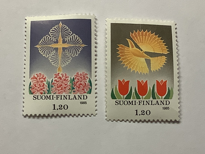 1985 Joulu merkkipari ** postituore