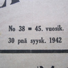 SUOMEN URHEILULEHTI 30.9.1942 JATKOSODAN AJALTA - pikkukuva 2