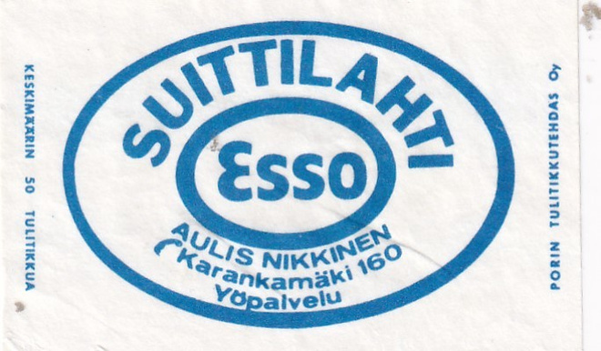 Karankamäki, Suittilahti Esso , Aulis Nikkinen   1/15