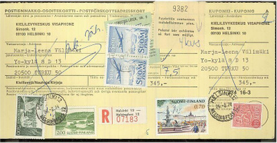 1974 postiennakkopaketin palautus