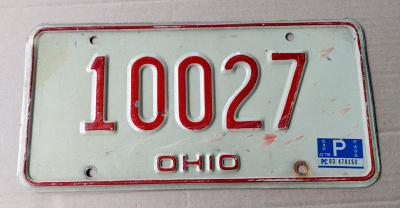 OHIO 1978 Rekisterikilpi USA
