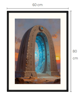 Uusi Tähtiportti Sci-Fi art print taulu 60 cm x 80 cm