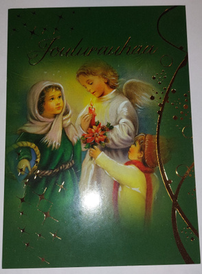 Hopea/Kultafolioitu joulukortti