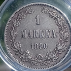 Hopeinen 1 Markka 1890 S. - pikkukuva 1