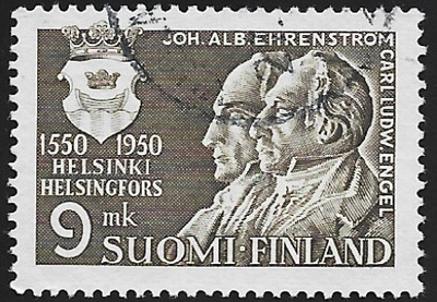 1950 Helsinki 400 vuotta 9 mk leimattu LaPe 389