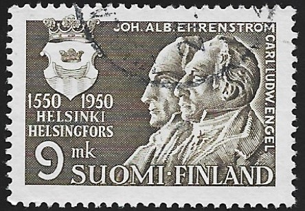 1950 Helsinki 400 vuotta 9 mk leimattu LaPe 389
