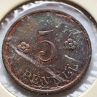 5 PENNIÄ 1937 Rahakehyksessä, kts! - pikkukuva 1