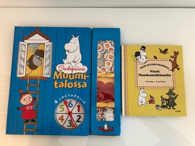 Sadepäivä Muumitalossa 6 lautapeliä & kirja