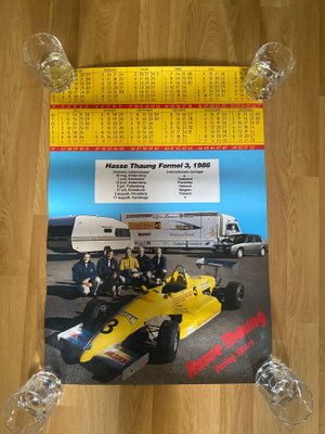 Hasse Thaung 1986 Formula 3 kilpailukalenteri / juliste