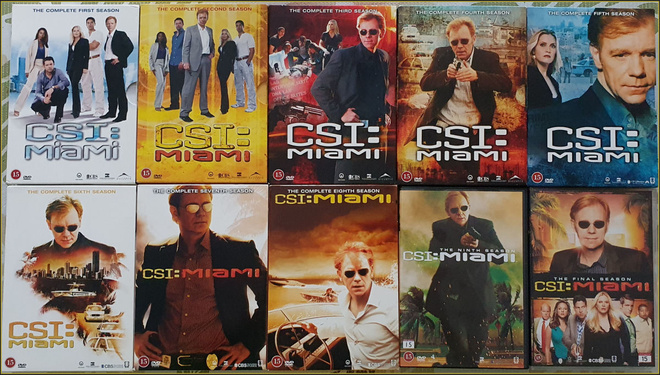 CSI MIAMI kaudet 1-10 - Dvd boxit  (Koko sarja)