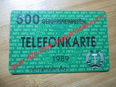DDR, viranonmaiskäyttö puhelukortti