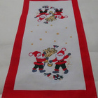 Retro joululiina - tontut, punatulkut ja lyhde - pikkukuva 2