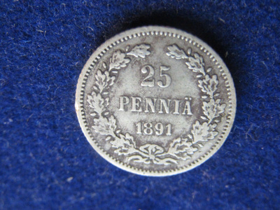 25 penniä 1891