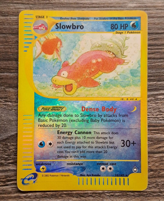 Slowbro aquapolis rare reverse holo!