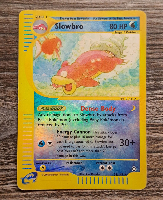 Slowbro aquapolis rare reverse holo!