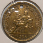 France. 1 franc 1924. Reikä. - pikkukuva 2