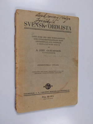 A. Stefan Gustafsson : Svensk ordlista