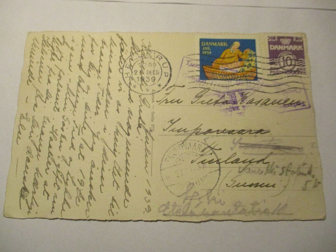 1939 Tanska sens kortti Tuupovaaraan