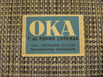 OKA T:mi Tuomo Lopemaa Salo,Perttelintie.