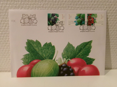 FDC- ensipäiväkuori - Puutarhamarjoja - 2013