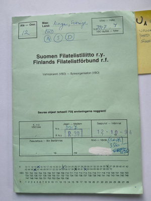Valintavihko NORGE,SVERIGE,BRD useita merkkejä!