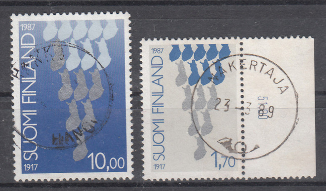 1987 Itsenäisyys 70-vuotta nappiloistot