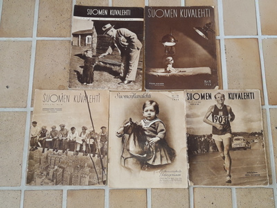 Suomen kuvalehti  5kpl 1936 , 1938 ja 1952 Emil Zatopek ym