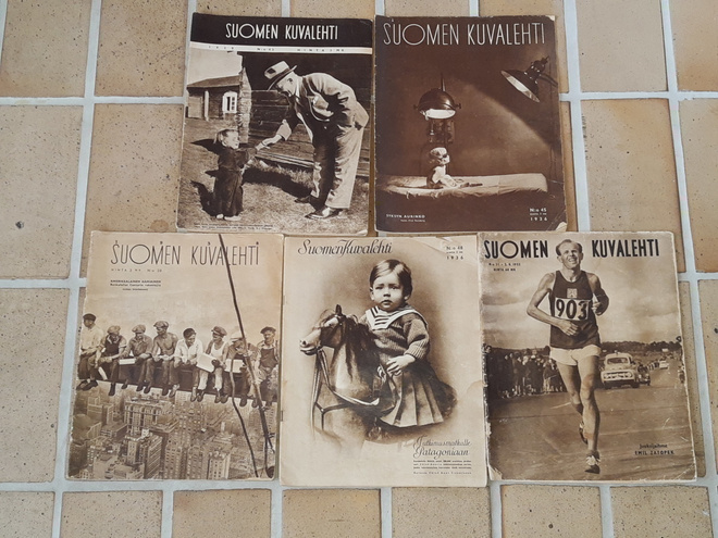 Suomen kuvalehti  5kpl 1936 , 1938 ja 1952 Emil Zatopek ym