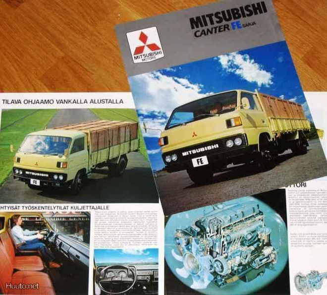1982 Mitsubishi Canter FE kuorma-auto esite - KUIN UUSI suom
