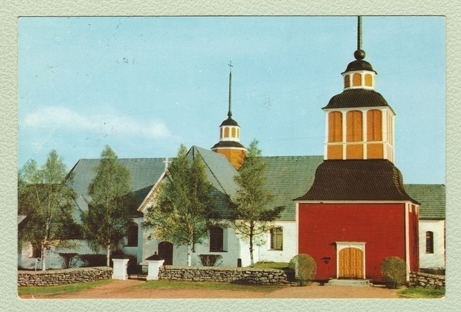 Postikortti: Närpiön kirkko 1960-luvulla