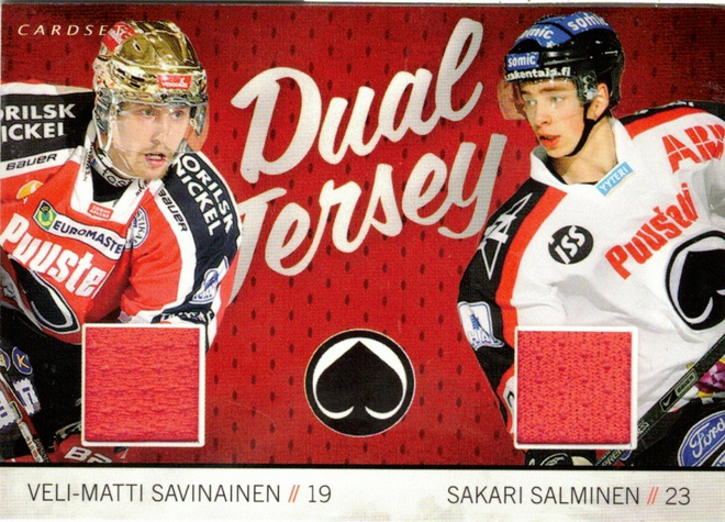 2014-15 Cardset SAVINAINEN / SALMINEN Ässät DUAL JERSEY