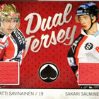 2014-15 Cardset SAVINAINEN / SALMINEN Ässät DUAL JERSEY - pikkukuva 1