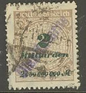 Saksa Dienst Kontrollaufdruck Mecklenburg Notausgabe