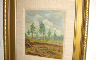 Arvo Makkonen TURVESUO  öljyväri v.1941