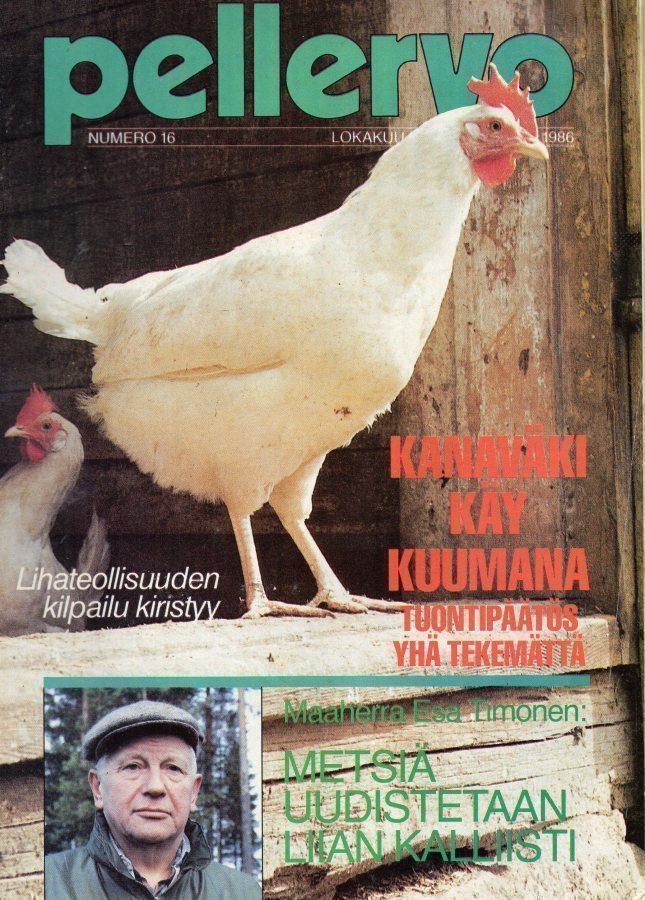 Pellervo n:o 16 1986 Punkaharju. Pirttikoski. Valamo. Kani.