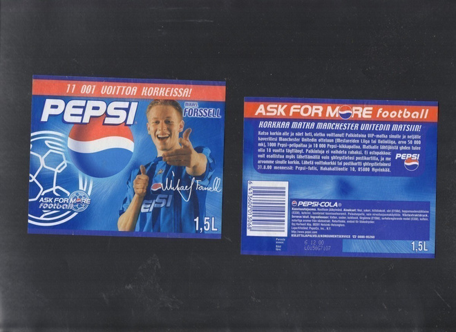 PEPSI Mikael Forssell Etiketti 2000