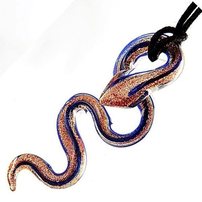 107.. Murano Lampwork Taidelasi Käärme .. Kaulakoru