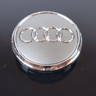 Audi vannekeskiöt – Kromireunus, Kromi-Harmaa – 77mm (4kpl - pikkukuva 2