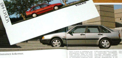 1990 Volvo 440 esite - 42 sivua - KUIN UUSI - suom