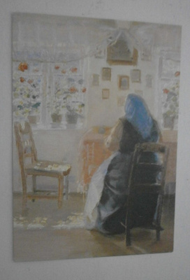 Anna Ancher: Aurinkoinen olohuone (1921), väripk, ei p.