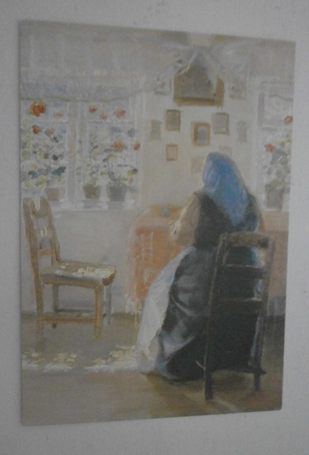 Anna Ancher: Aurinkoinen olohuone (1921), väripk, ei p.